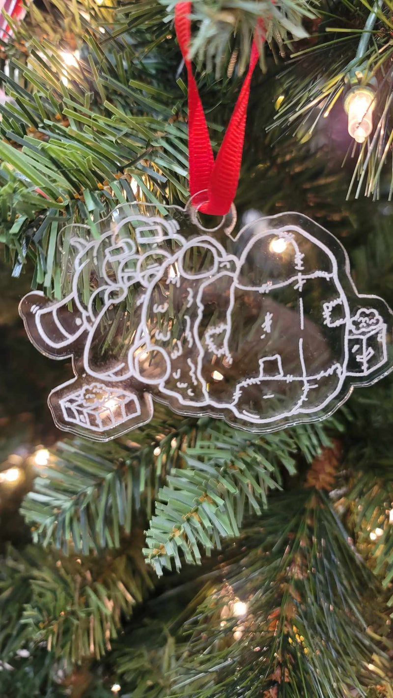 Laser Cut Acrylic Holiday Ornament in Larry "Stuff It"