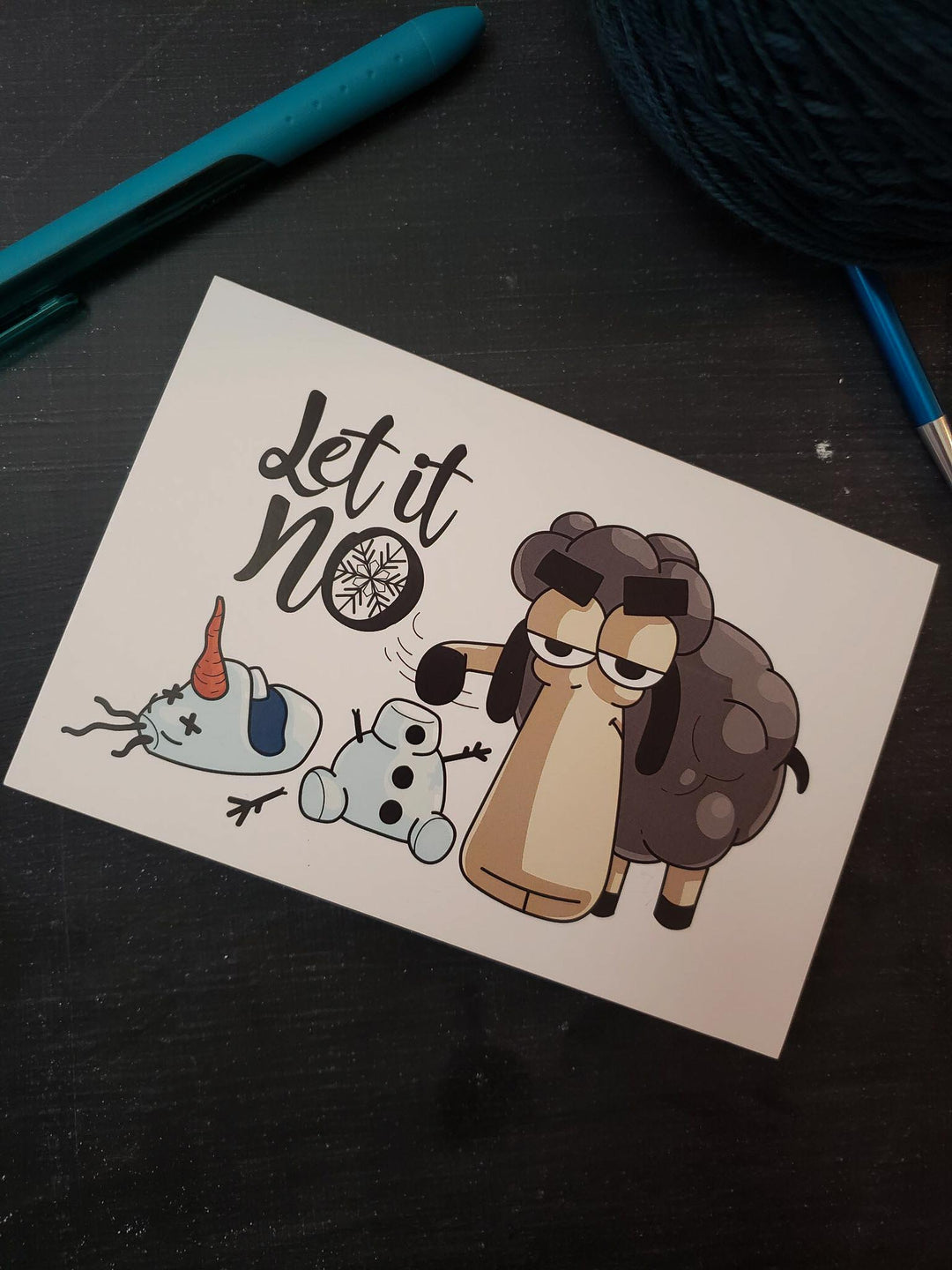 Greeting Card in Larry "Let It No."