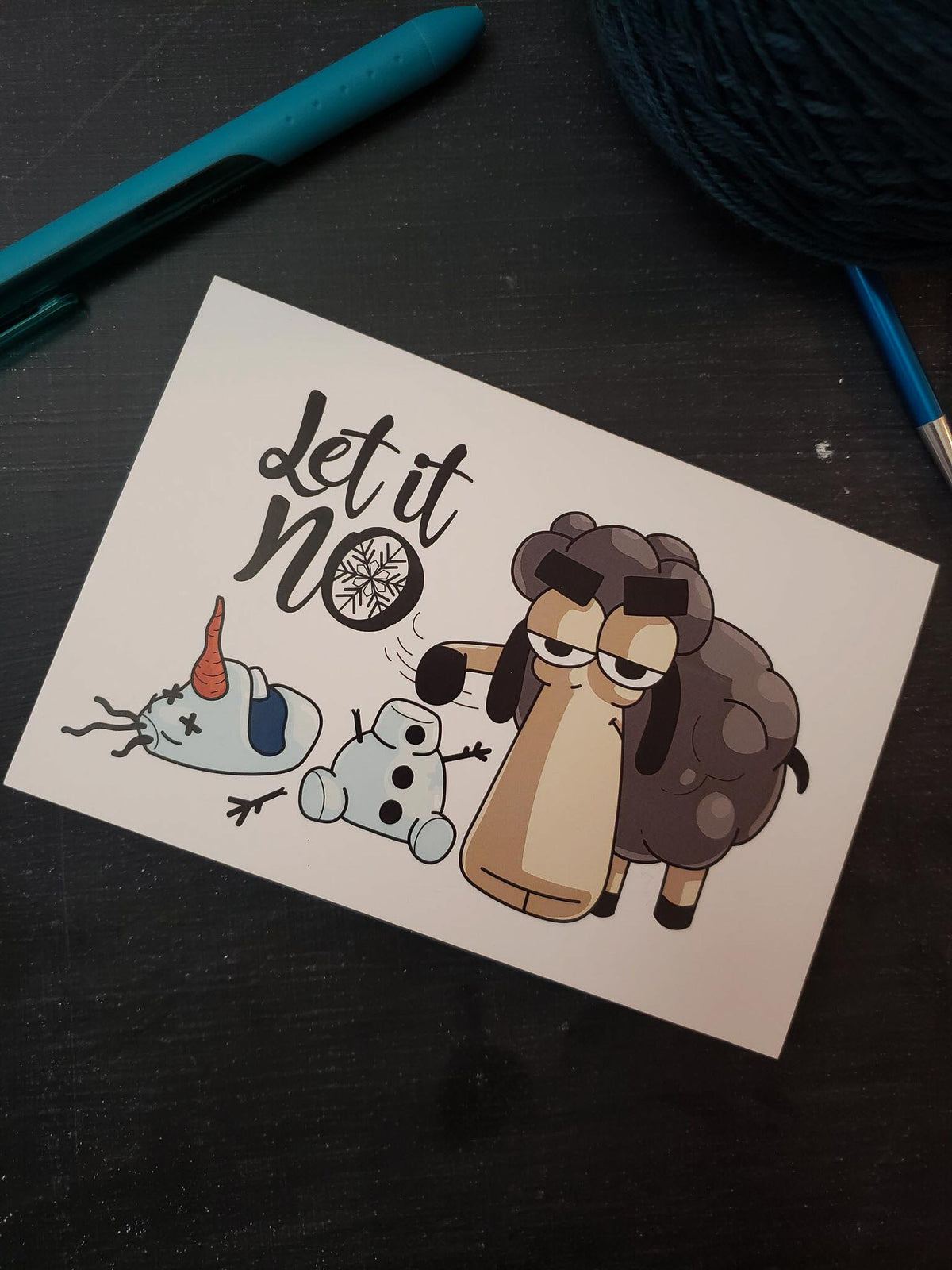 Greeting Card in Larry "Let It No."