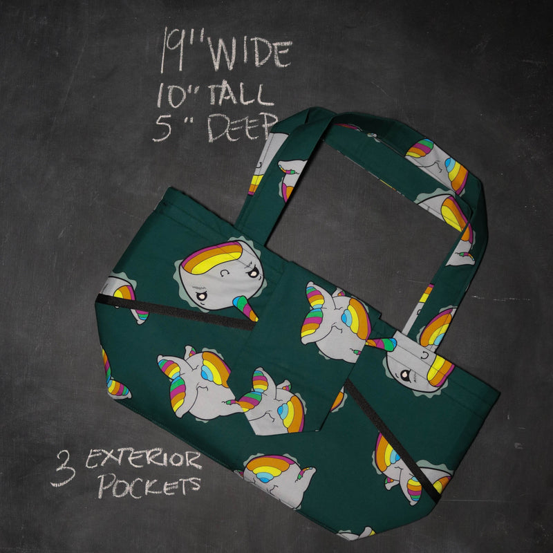 Ewesful Tote Bag in Rainbow Narwhal Butts