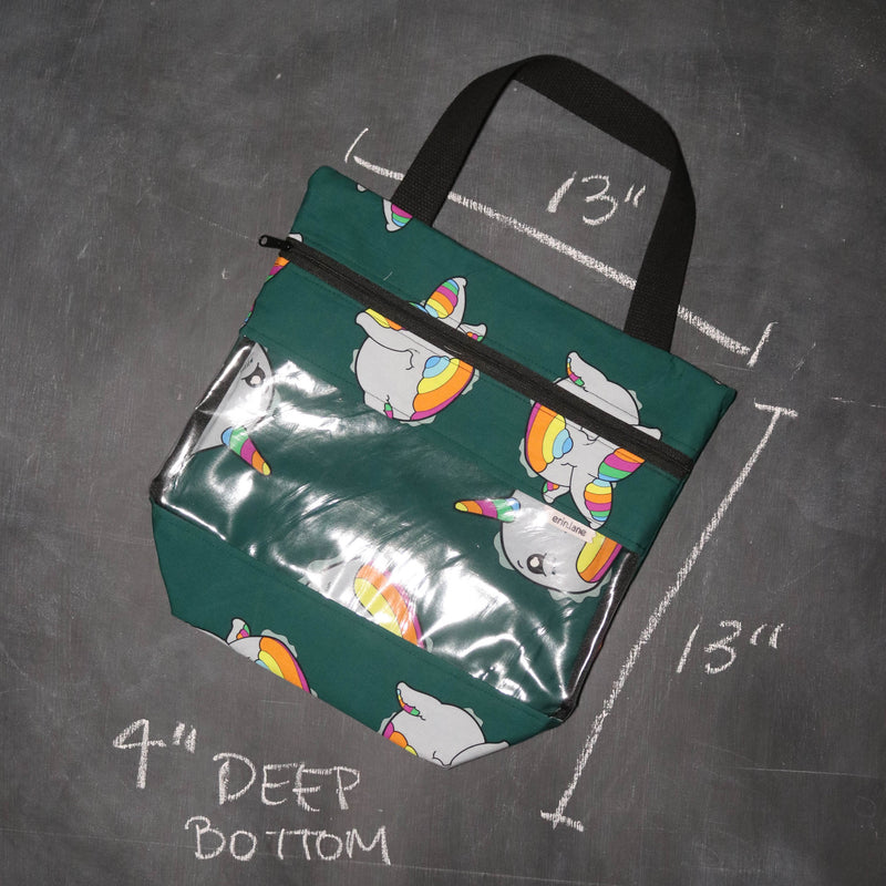 View Ewe Tote Bag in Rainbow Narwhal Butts