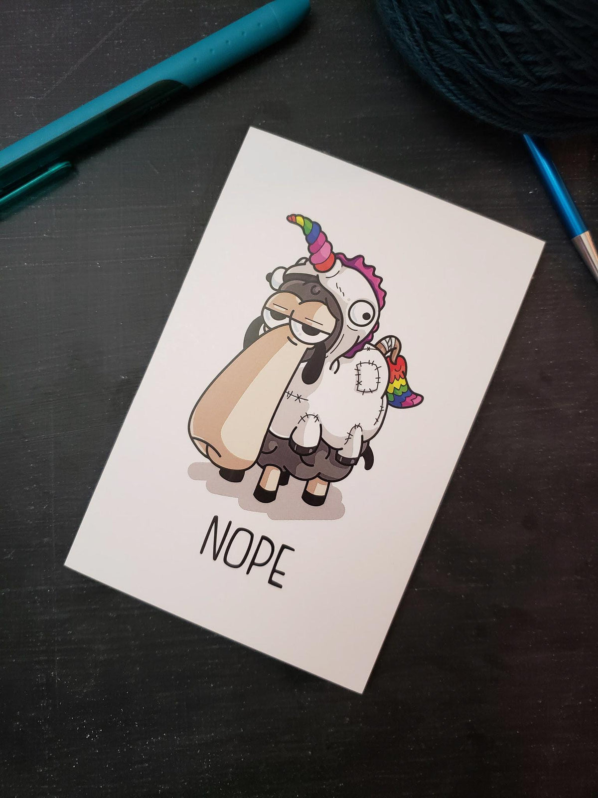 Greeting Card in Larry "Nope"