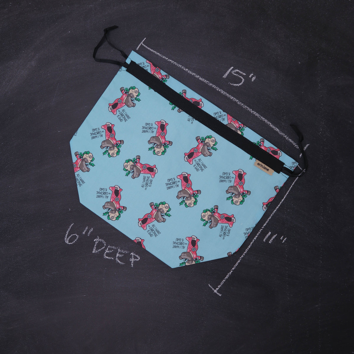Oops Project Bag in Holiday Demi "All I Want For Christmas is Ewe."