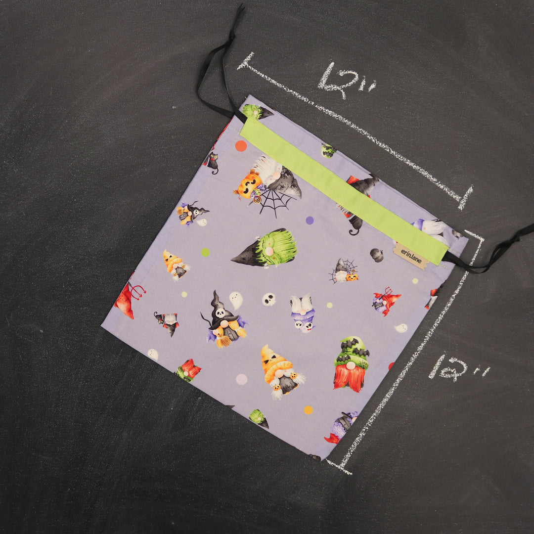 Small Project Bag in Boo Gnomes