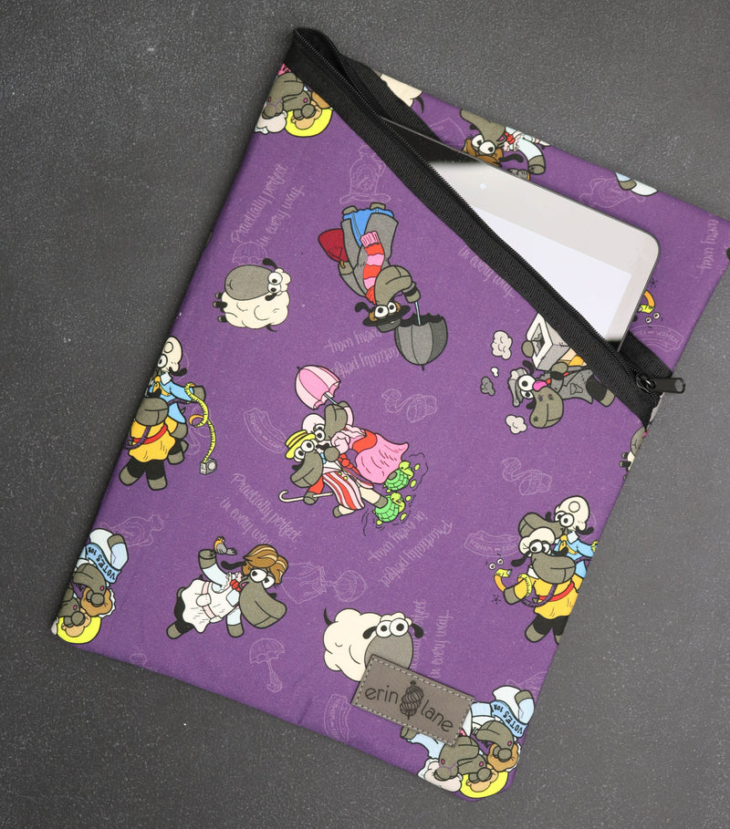 Book/Tablet Sleeve in Mary Poppins Sheeple