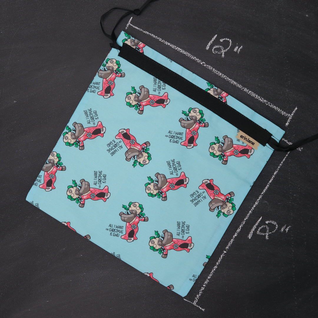 Small Project Bag Holiday Demi "All I Want For Christmas is Ewe."