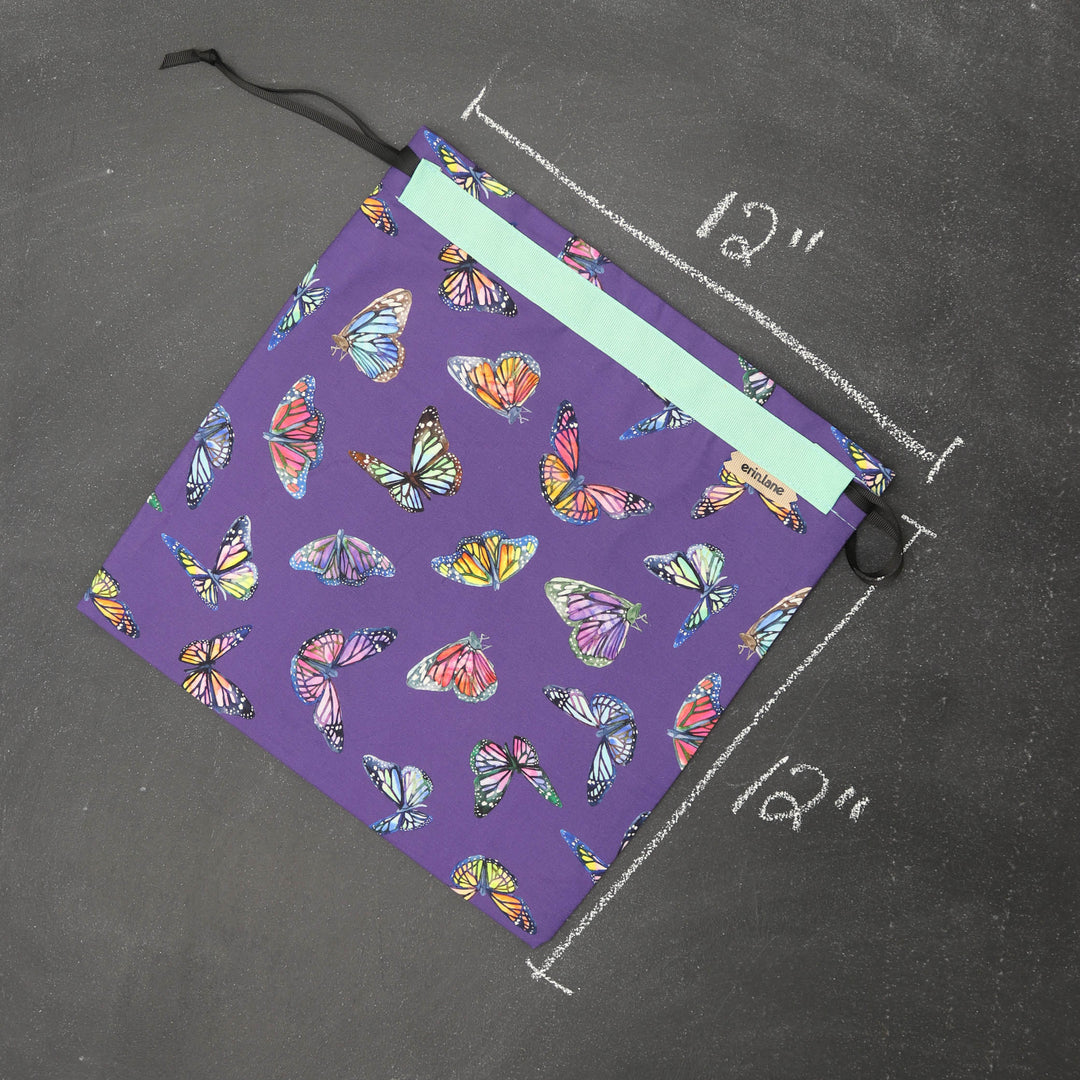 Small Project Bag in Kaleidoscope of Butterflies
