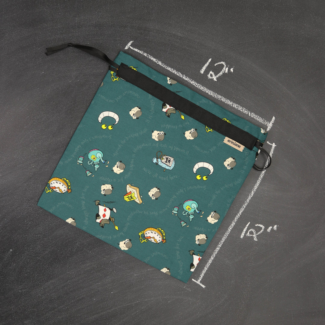 Small Project Bag in Through the Looking Glass