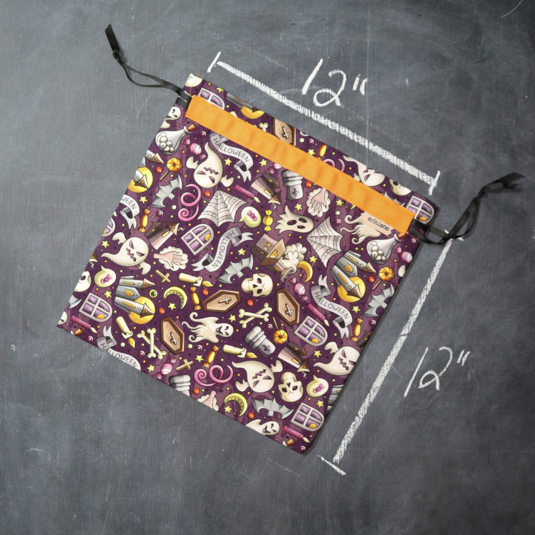 Small Project Bag in Spooky Doodle