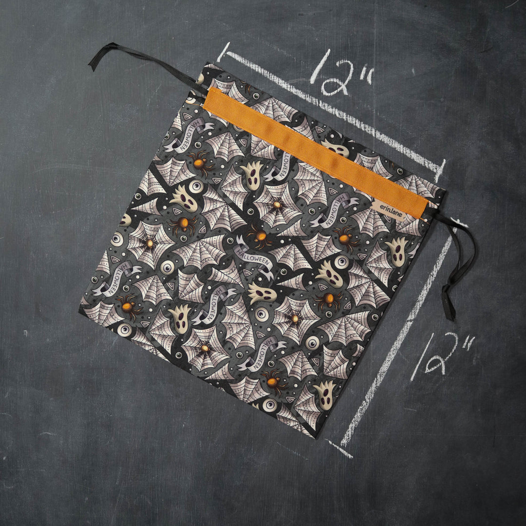 Small Project Bag in Spider Web Doodle