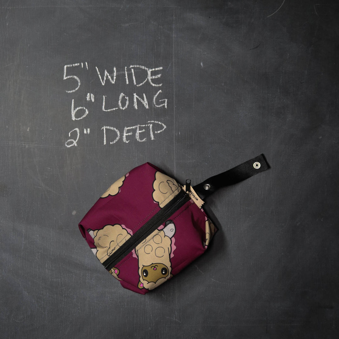 Snap and Stash Zipper Pouch in Alpaca Butts