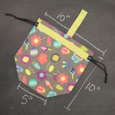 Sock Project Bag in Flower Buds