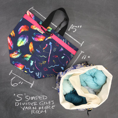 Super Twofer Project Tote in Pigmented Plumes