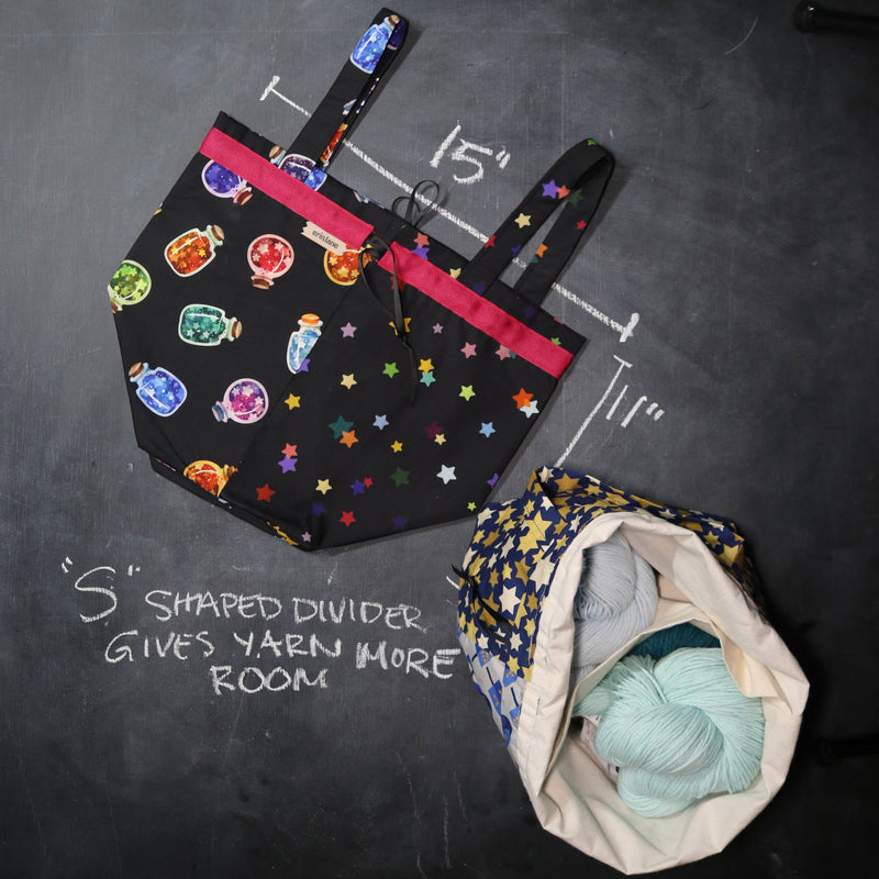 Super Twofer Project Tote in Bottle the Stars