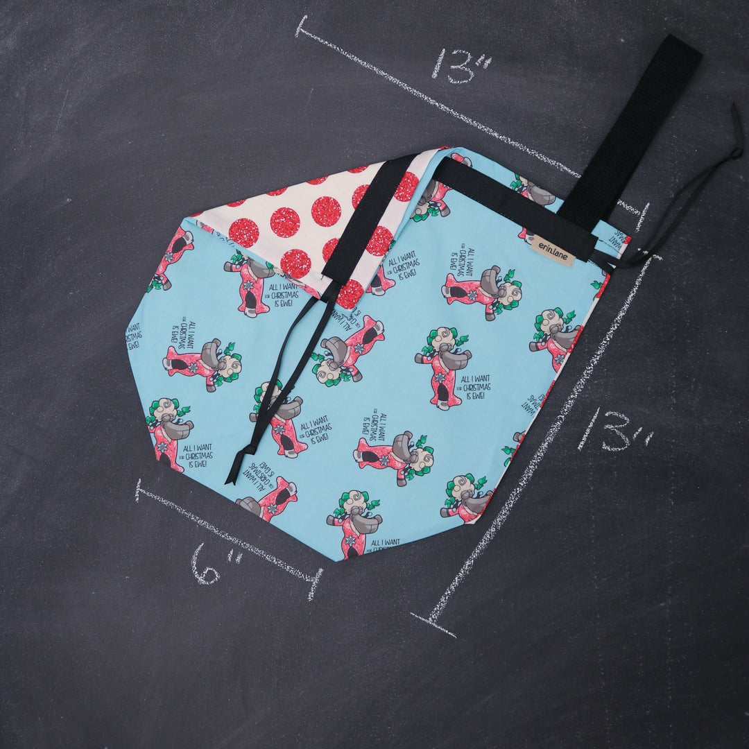 Sweater Project Bag in Holiday Demi "All I Want For Christmas is Ewe."