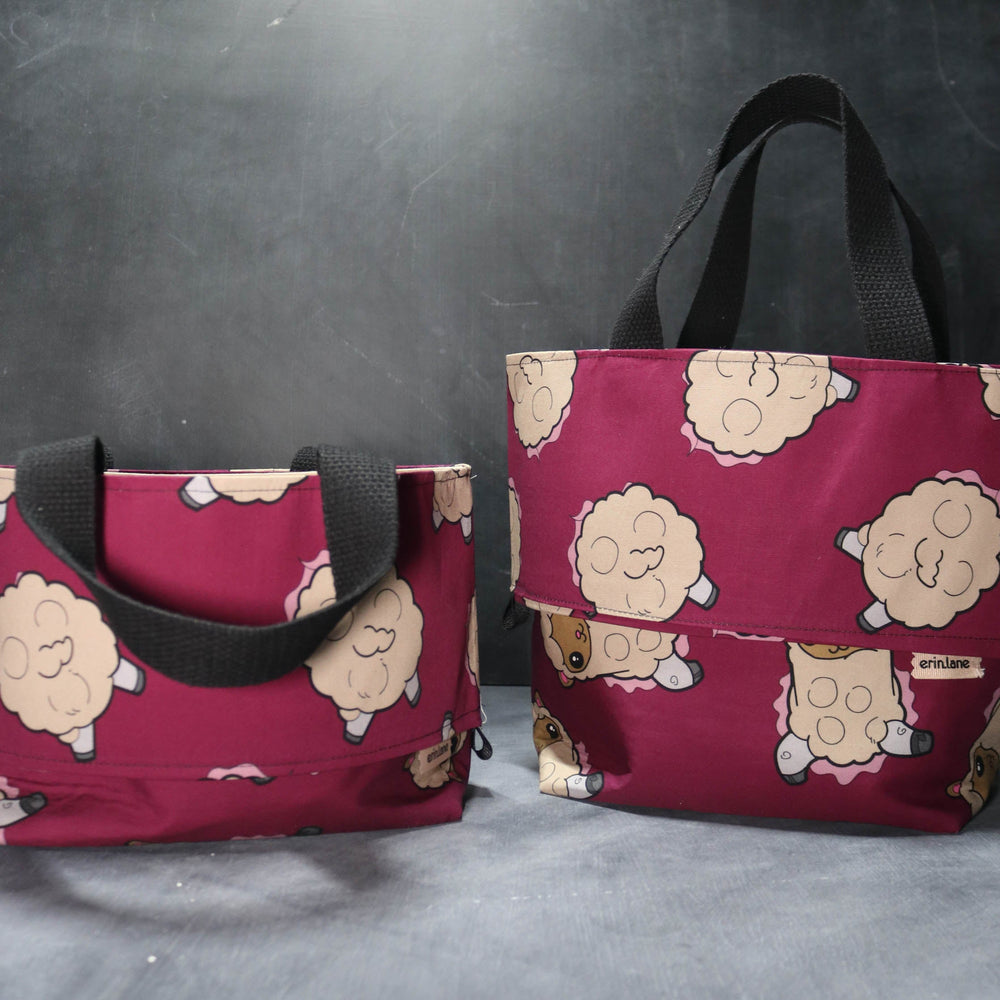 Tote-a-me Collapsing Project Tote in Sheeple Butts