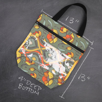 View Ewe Project Tote Bag in Fire Flowers