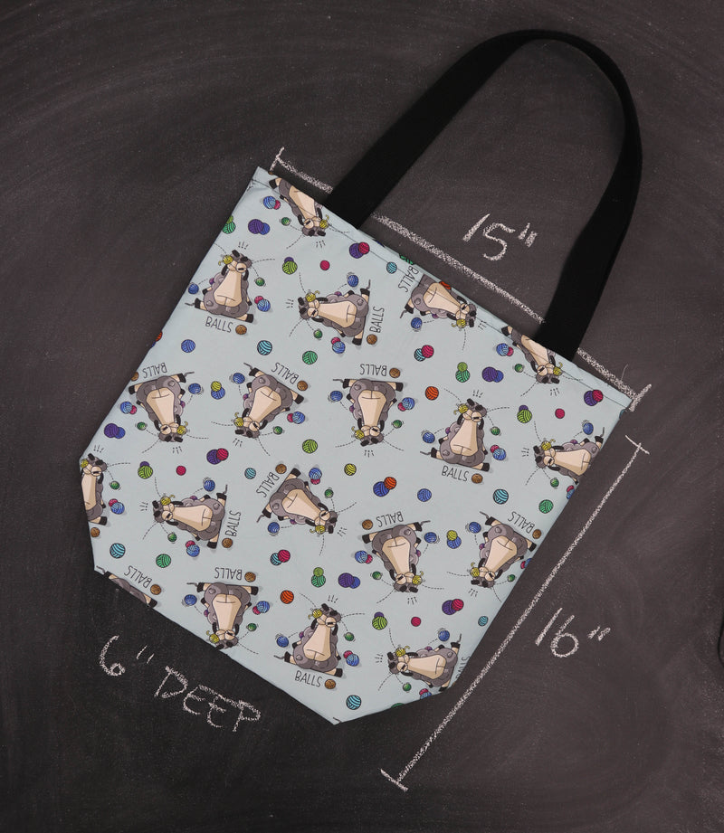 Worth Doing Library Style Tote in Larry "Balls."