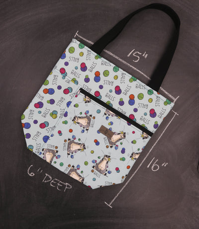 Worth Doing Library Style Tote in Larry "Balls."