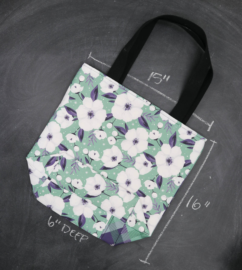 Worth Doing Library Style Tote Bag in Fraser Floral