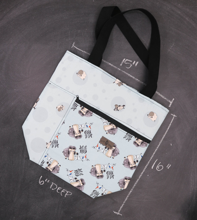 Worth Doing Library Style Tote Bag in Larry "Let it No"