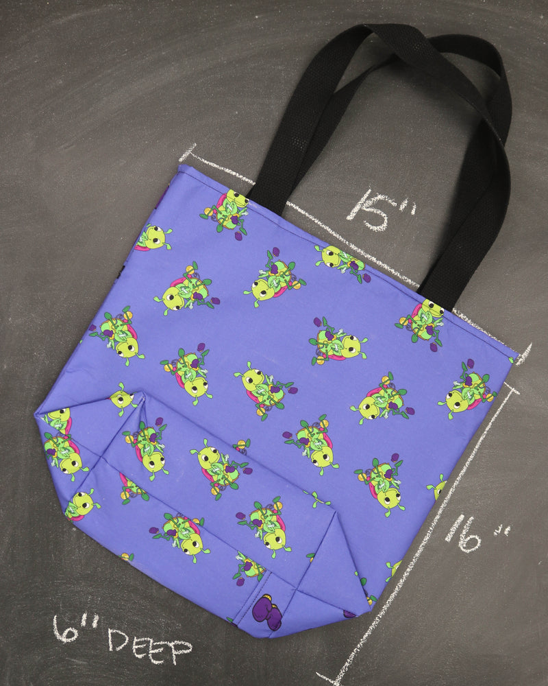 Worth Doing Library Style Tote Bag in Molly the Mantis