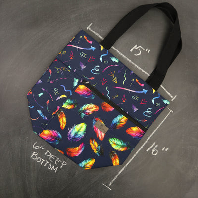 Worth Doing Library Style Tote in Pigmented Plumes