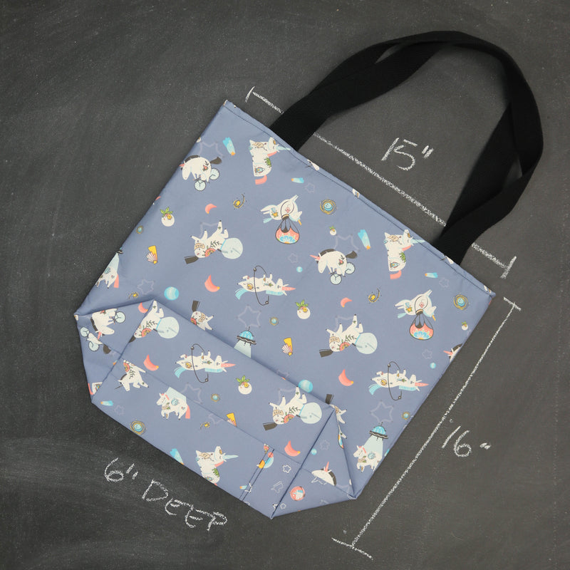 Worth Doing Tote Bag for Knitting and Crochet in Unicorns in Space