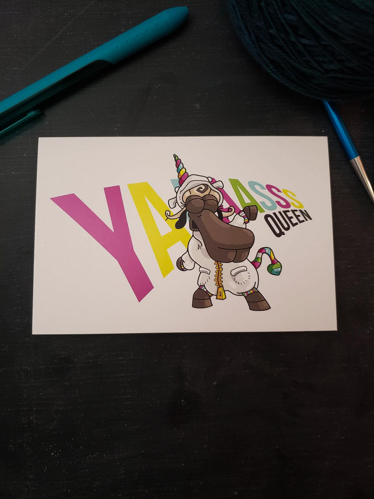 Greeting Card in Demi "Yass, Queen."