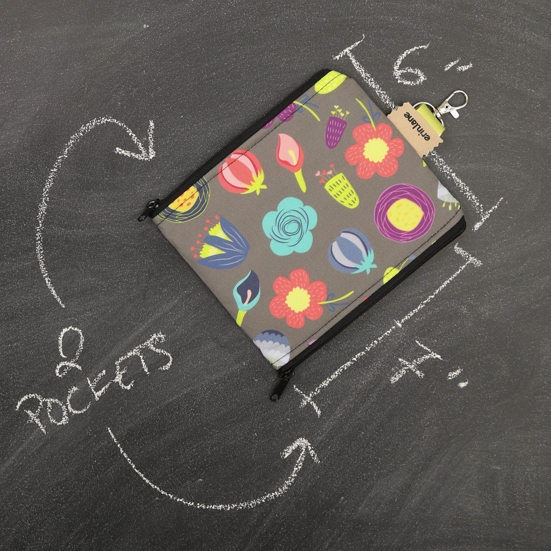 Zip and Clip Notions Organizer in Flower Buds